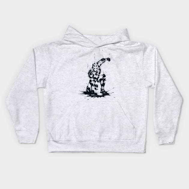 Super Hero Landing Ink Kids Hoodie by Dagui